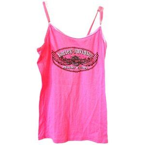 Harley-Davidson Women's L Deep Pink  Camisole Top Grand Cayman Island Bikercore